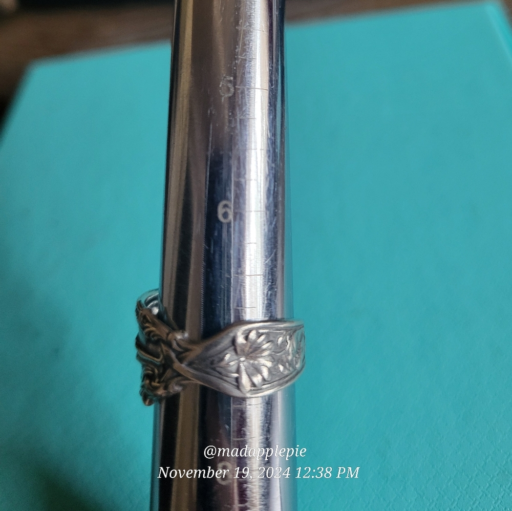 Vintage Sterling Silver Spoon Ring Goddess Woman Nude Muse Nymph Designer #134 - Picture 10 of 10